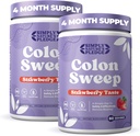 ColonSweep Psyllium Husk Powder Colon Cleanser - Veganistisch, Glutenvrij vezelsupplement - Veilige Colon Reiniging voor Constipatie Relief, Bloating Relief & Gut Health -16 OZ (60 porties) - 2 verpakkingen