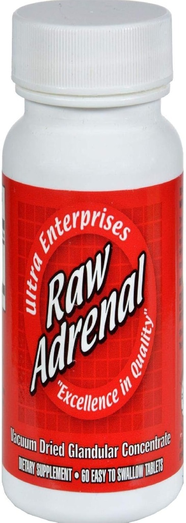 Ultra Glandulars Raw Adrenal Tablets, 200 Mg, 60 Tellen