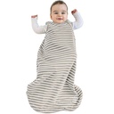 Woolino Merino Wool en biologisch katoen baby slaapzak - 4 seizoen Classic slaapzak voor baby - Two-Way Zipper slaapzak voor baby en peuter - 0-6 maanden - Aarde