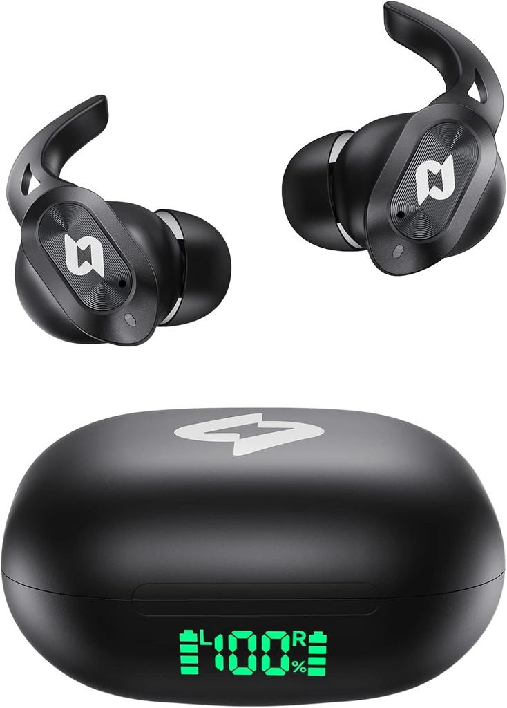Draadloze hoofdtelefoons Bluetooth oordopjes met draadloos opladen geval