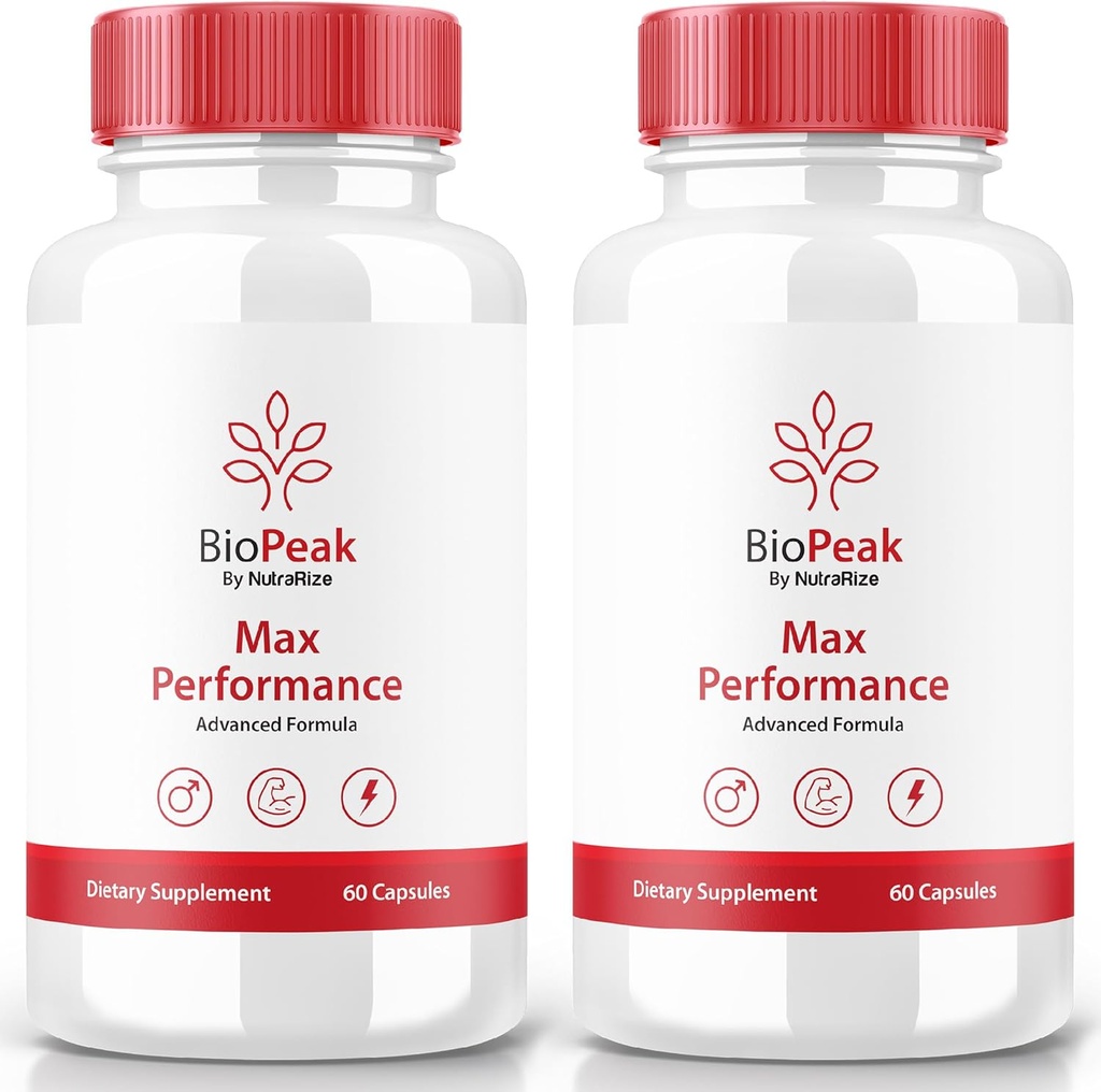 NutraRize (2 Pack) Biopiek Mannen Enhancement Pillen, BioPeak Man Capsules, Alle Natuurlijke Supplement voor Max Performance en Algemene Gezondheid, Officiële Bio Peak Pastillas Reviews (120 Capsules)