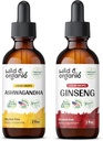 Wild & Organic Ashwagandha Tinctuur 4 fl oz & Ginseng Tinctuur 4 fl oz