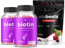 NutraChamps Biotin Gummies 2 Pack & Beet Kauwsbundel