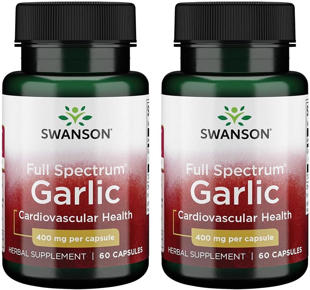 Swanson Full Spectrum Knoflook (Cloves) 400 Milligrammen 60 Capsules (2 Pack)