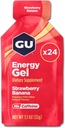 GU Energy Original Sports Nutrition Energy Gel, Strawberry Banana, 24 Count Box