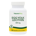 NaturesPlus Egg Yolk Lecithin - 600 mg, 180 capsules - sojavrij, glutenvrij - 90 porties