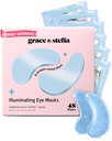 Grace & stella Award Winnen Under Eye Mask Verminderen Donkere cirkels, Puffy Eyes, Undereye Bags, Rimpels, Gel Under Eye Patches, Verjaardagscadeaus voor vrouwen - Vegan Cruelty-Free Self Care (48 Pairs, Blue)