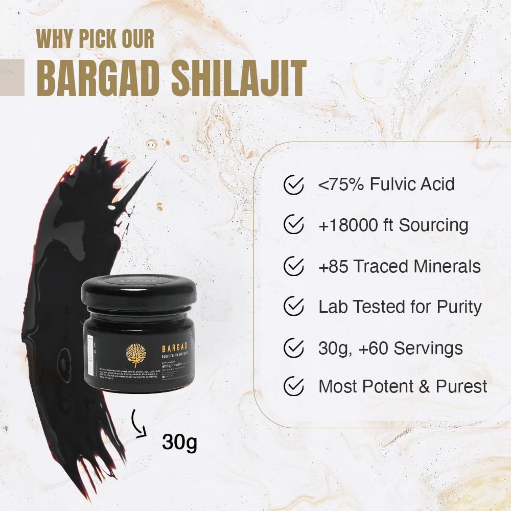 Himalaya Shilajit Resin voor vrouwen 100% Pure, Gold Grade & Lab Tested Boosts Energy, Immunity & Vitality with Fulvic Acid & 85+ Mineralen 30 gram Premium Wellness
