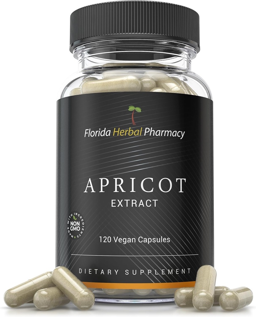 Florida Herbal Pharmacy Abricot Supplement Capsules 20:1 (120 capsules) 500 mg per capsule, 1000 mg Serving