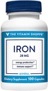 The Vitamin Shoppe Iron 28G, Well Absorbed Forms of Iron, Supports Immune Health & Energy Production, Essential Mineral, Once Daily (100 Capsules)