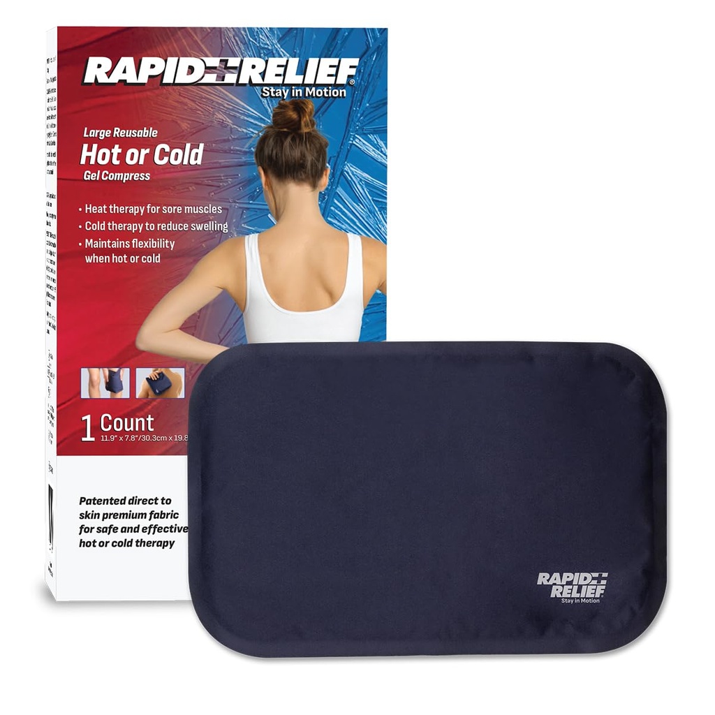 Rapid Relief Large Herbruikbare Gel Koude Compress - Comfortabele Flex Ice Packs voor rug, knie, schouder, spierpijn en lichaamspijn Relief 8