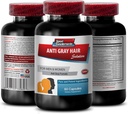 Catalase Complex Anti-Gray Haar pillen - ANTI-GRAY HAIR OPLOSSING - krachtige antioxidant voor haargroei, behoud natuurlijke haarkleur, voorkomen Graying, essentiële voedingsstoffen, 1 fles, 60 capsules