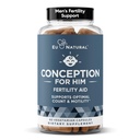 Eu Natural Conception for Him - Male Fertility Supplements with Ashwagandha, Folate & Zinc - Sperm Count, Motility & Strength Support - Fertility Support for Men, 60 Vegetarian Capsules