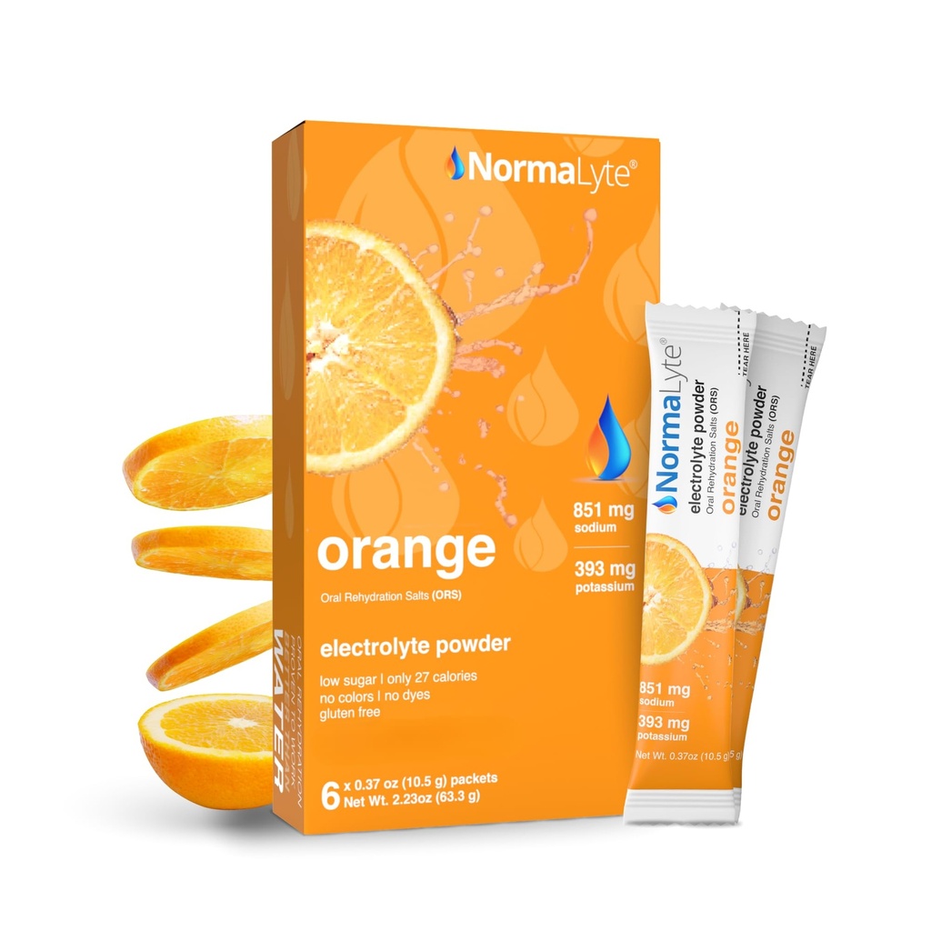 NormaLyte Oral Rehydration Salts- Pack van 6 (Orange) 