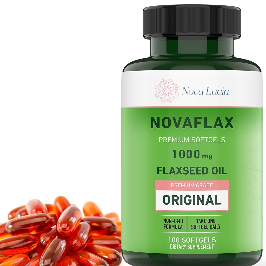 Nova Lucia Biologische Vlaszaadolie Capsules 1000mg 