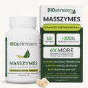 BiOptimizers MassZymes - Complete Digestieve Enzymen Supplement voor Gut Health - Bloating Relief voor mannen en vrouwen - Lipase Amylase Bromelain Digestieve Enzymen (250 Capsules)