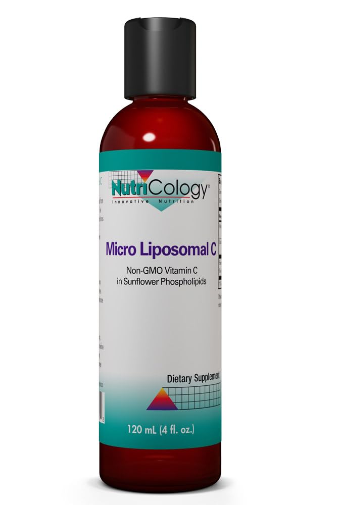 Nutricology Micro Liposomal C 1000mg Supplement - Vloeibaar vitamine C, Zonnebloemfosfolipiden, Natriumascorbaat, Bio, Biobeschikbaarheid - 4 Fl Oz