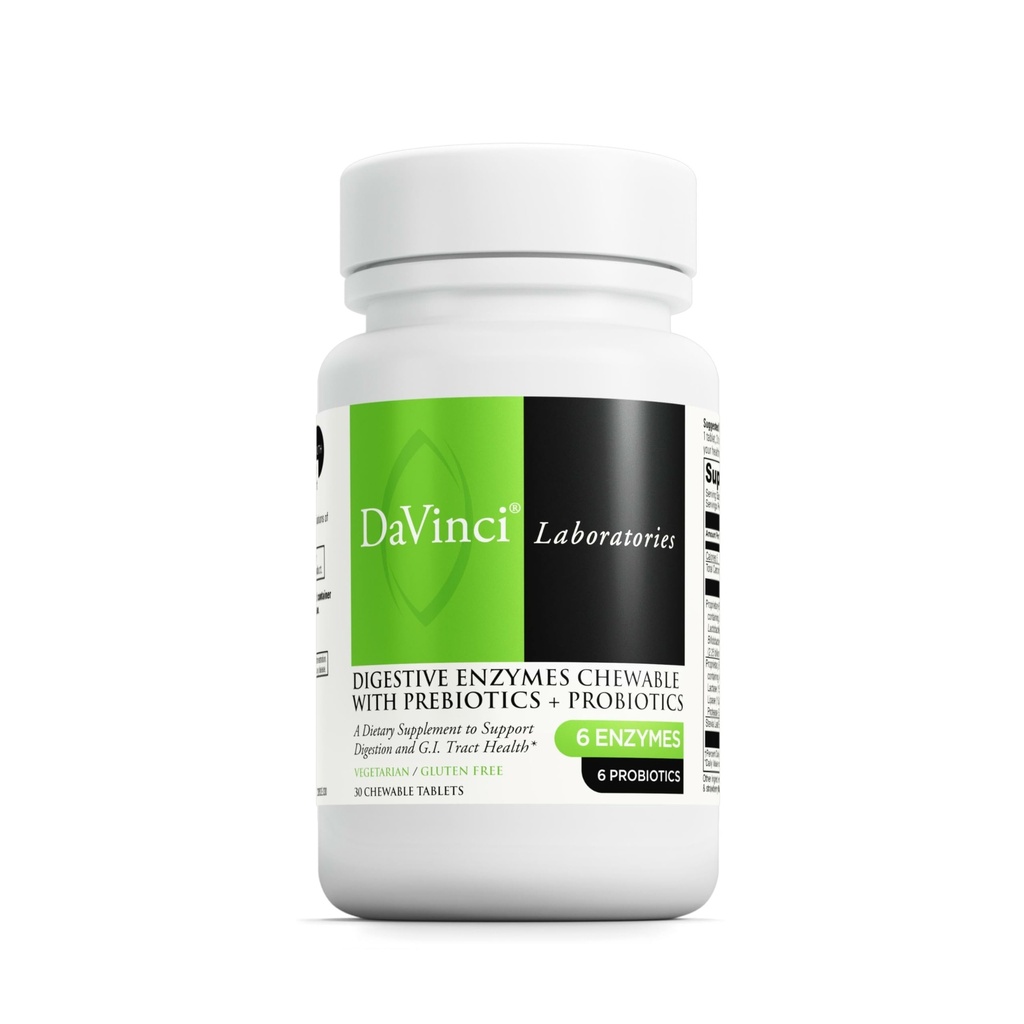 DAVINCI - Mega Probiotic ND met spijsverteringsenzymen Kauwbaar - 30 Kauwtabletten