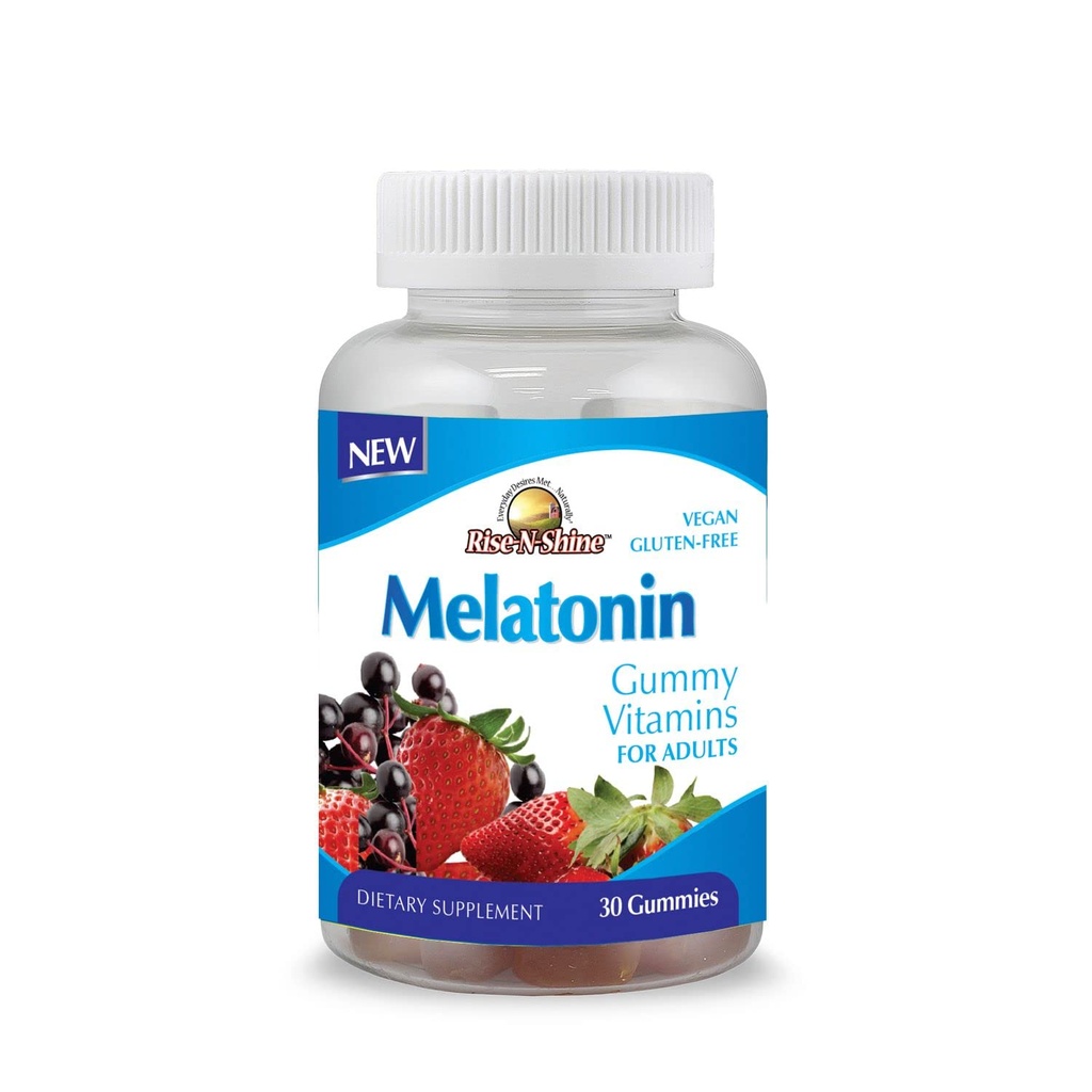 Rise-N-Shine Melatonine Adult Gummies 5mg Melatonine per Gummy Dien 30 Tellen