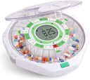 Live Fijne 28-dagen automatische pildispenser Gesinterde deksel met upgrade LCD-scherm en sleutel slot, geluid & licht voor .. , Medicatie , Vitaminen , Supplementen & meer