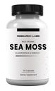 Research Labs 1 Fer 1 Ad Biologische Irish Sea Moss Capsules, Raw Wildcrafted Seamoss Enhanced w/Bladderwrack & Burdock Root 120 Total Pillen Antioxidant Powerhouse. Schildkliersteun.