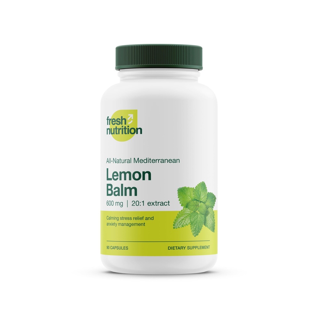 Verse voeding Lemon Balm Extract Capsules.
