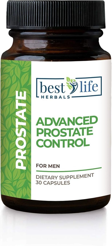 Best Life Herbals Advanced Prostate Control Supplement with Saw Palmetto for Men Experiencing Enlarged Prostate, Frequent Urination, Overactive Bladder -1 Bottle