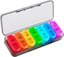 Betife AM PM Pill Organizer 7 Dag, Weekly Pill Organizer 2 keer per dag, Dagelijkse Pill Box AM PM, Portable Travel Medicine Case, Dag en Nacht Pillen Container voor Medicatie, Vitamine of Supplement(Zwart)