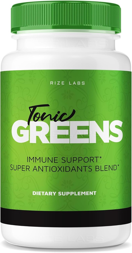 rize labs - Tonic Greens Capsules, Immune Support Pillen, Advanced Formula Supplement, Super Antioxidanten Blend (60 capsules)