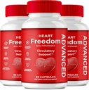 Hartvrijheid Capsules, Official HeartFreedom Pillen - Energie en gezondheid Maximale sterkte, Hartvrijheid Circulatie Ondersteuning Capsules, Alle Natuurlijke Glyco Optimizer, Premium Formule Reviews (3 Pack)