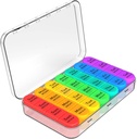 Daviky Weekly Pillen Organisator 4 keer per dag, Pill Box 7 Dag, Medicine Organizer Portable voor reizen met verwijderbare individuele pil geval pil container om dagelijkse vitamine, supplement en medicatie te houden