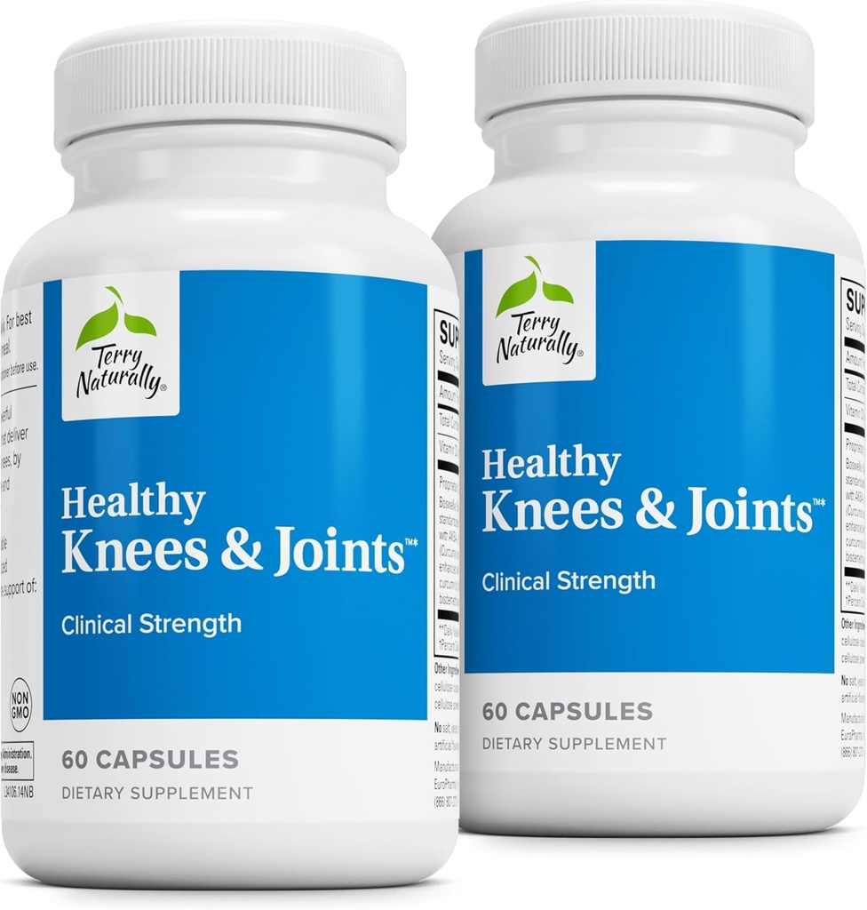 Terry natuurlijk gezonde knieën & joints - Dieetsupplement ter ondersteuning van botgezondheid & gezamenlijke flexibiliteit - gezonde knie & heupsteun met calciumfructoboraat - 60 capsules, 2 verpakkingen