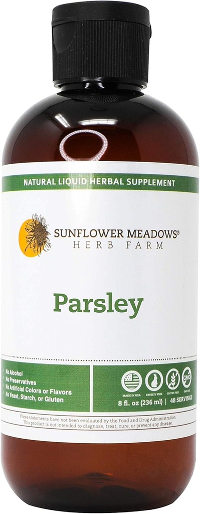 Parsley Liquid Herbal Supplement - 8oz- Alcohol-Free, Non-GMO, Made with Organic Ingredients