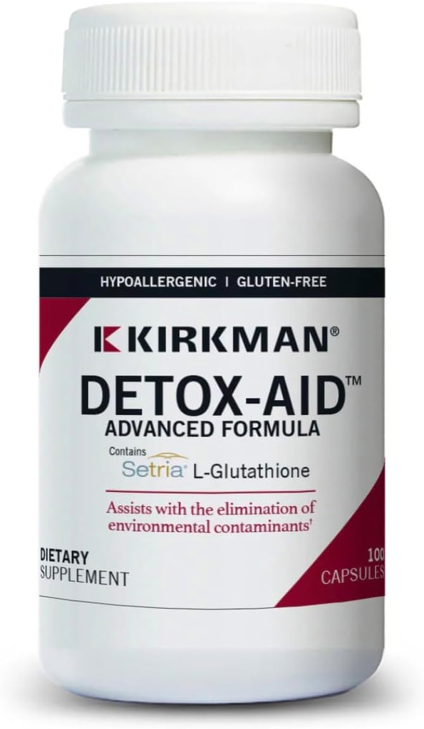Kirkman - Detox-Aid Advanced Formula - 100 Capsules - Antioxidant Ondersteuning - Helpt verwijderen toxines - Hypoallergeen