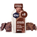 GU Energy Original Sports Nutrition Energy Gel, Vegan, Glutenvrij, 8-Count Tri-Berry en chocolade Outrage Smaken met Aminozuren en Elektrolyten