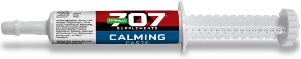 Formule 707 Kalmerende Equine Paste, 2 Serves Snelwerkende L-Tryptofaan Ondersteunt Kalm en Focus voor zenuwpaarden