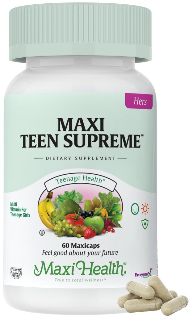 Tienervitaminen voor meisjes 12-17 - Tiener Multivitamine Supreme met D3, ijzer, Calcium, Biotine, Digestieve Enzymen 