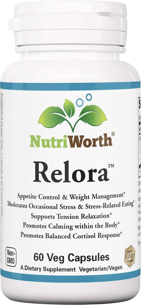 Relora - Stress & Weight Management Supplement. 300 mg plantaardige capsules - 60 porties per fles.