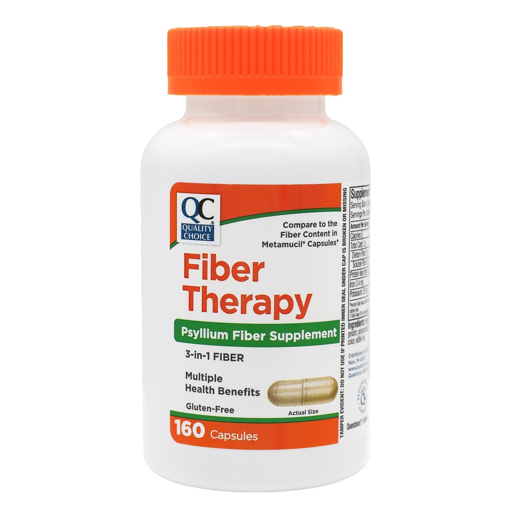 Quality Choice Daily Fiber Capsules for Regularity, 160 Tellen