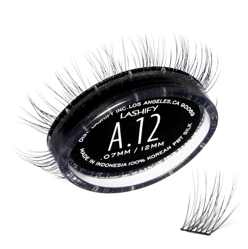 Lashify Amplify 12mm GossamerDIY wimperextensies Navullen, Zwart, Makkelijk Valse wimpers voor een natuurlijke look