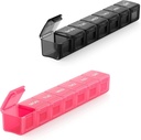 2 Pack Extra grote pil Organizer, Sukuos Weekly pil Box, Pill Case, Medicine Organizer voor Vitaminen, Visolie of Supplementen
