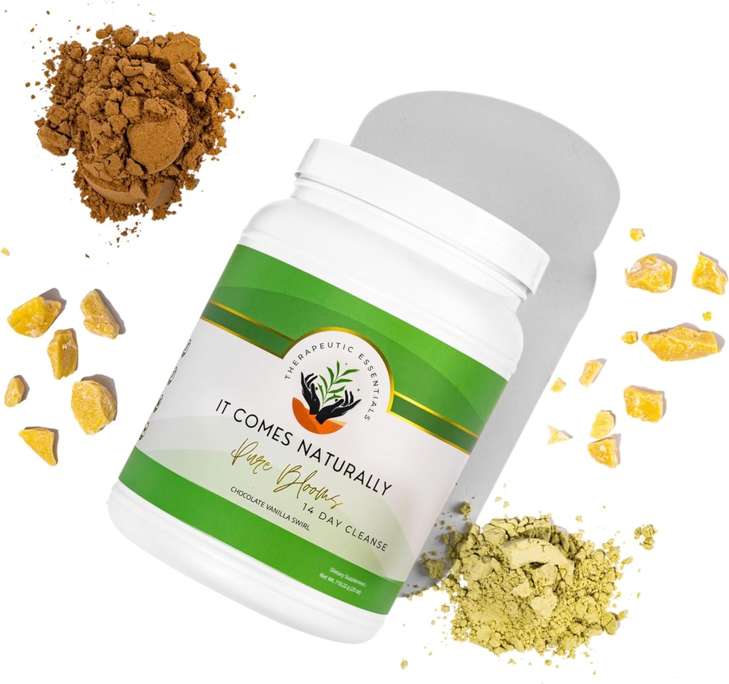Pure Blooms Super Supplement & 14 dagen resetten - 26 g plantaardige eiwitten, 30 voedingsstoffen voor natuurlijke detox, spijsvertering, energie, ontsteking, immuniteit. Veilig & puur, heerlijke chocolade Vanille Swirl