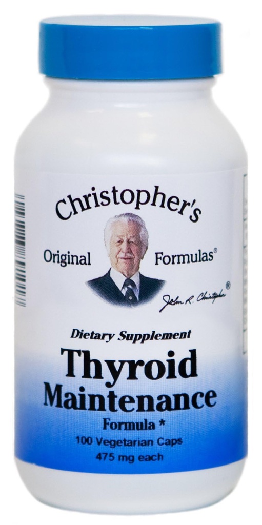 Christopher's Originele Formules Schildklier Onderhoud Formula Capsule, 100 Tellen