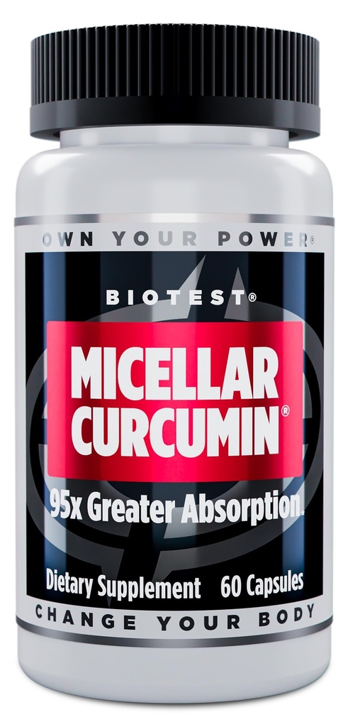 Biotest Micellar Curcumin - 95x Absorptie - UCLA Uitgevonden & Gepatenteerd - 60 capsules