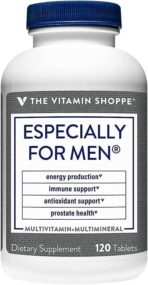 De vitamine Shoppe Speciaal voor mannen Multivitamine, Nutrient & Herbs voor mannen Wellness, Antioxidant Dat ondersteunt energieproductie, Immuniteit & Prostaat Gezondheid (120 tabletten)