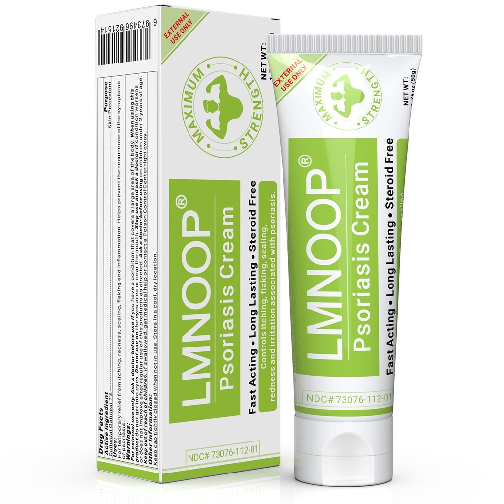 Psoriasis crème, maximale sterkte behandeling vochtinbrengende crème voor psoriasis, dermatitis, huiduitslag, anti-Itch, roodheid, flaking, scaleling, snelle acting relief voor geïrriteerde, droge huid