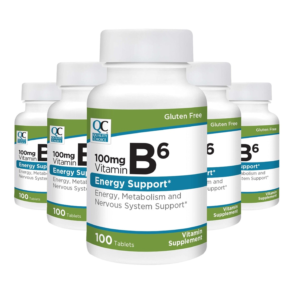 Quality Choice Vitamine B6 100 mg tabletten (verpakking van 5)