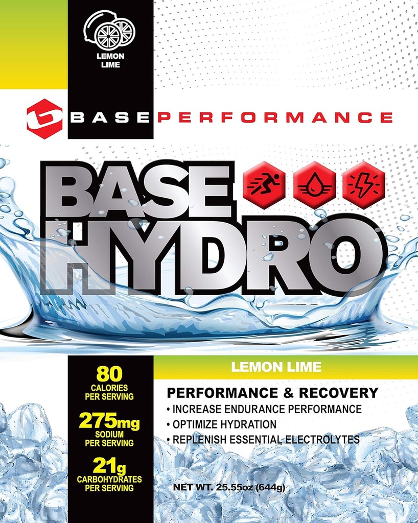 BASE Performance Hydro - Citroen Limoen 28 porties in elke eco-vriendelijke mylar tas 