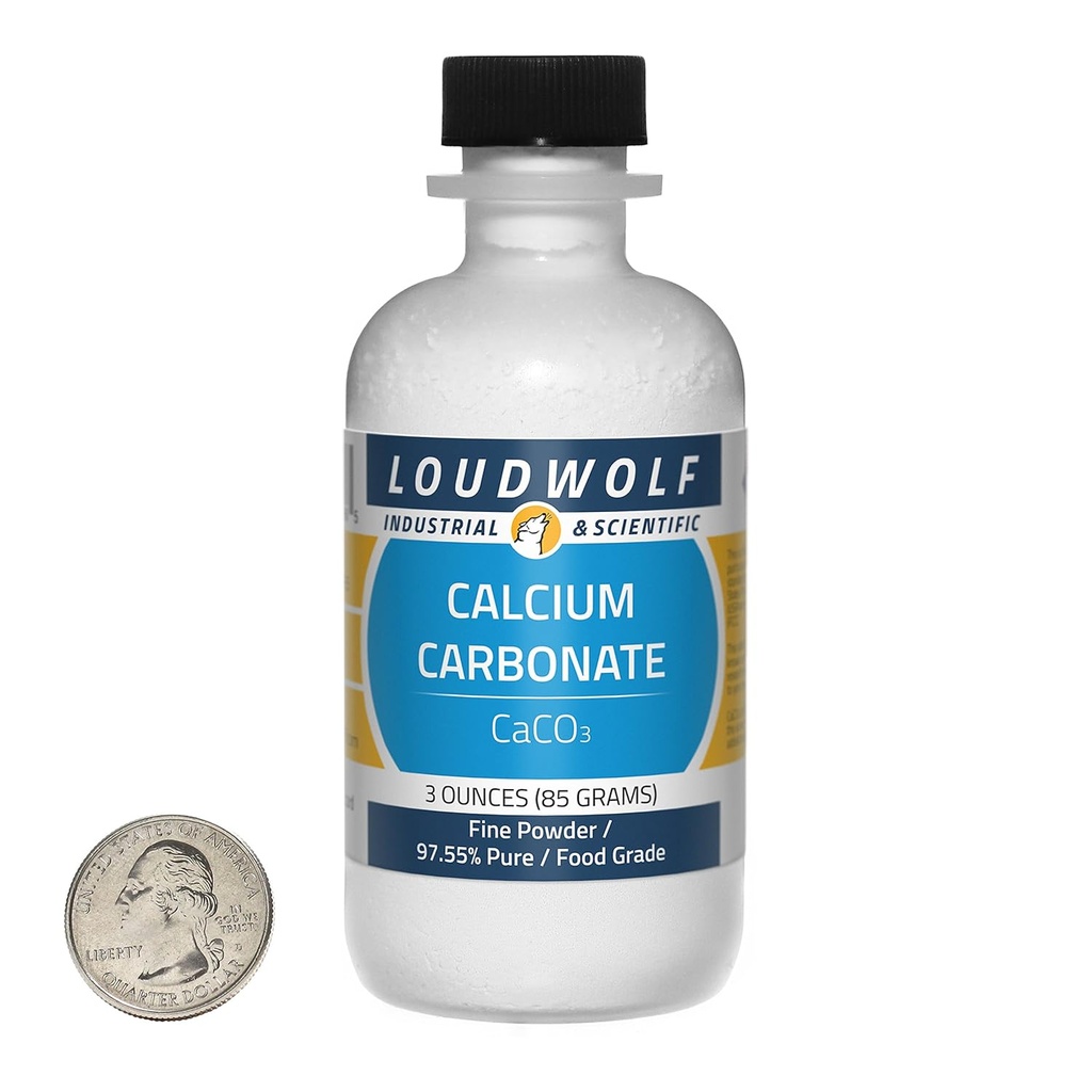 Calcium Carbonaat / 3 Ounce Fles / 97+% Pure Food Graad / Fijn poeder