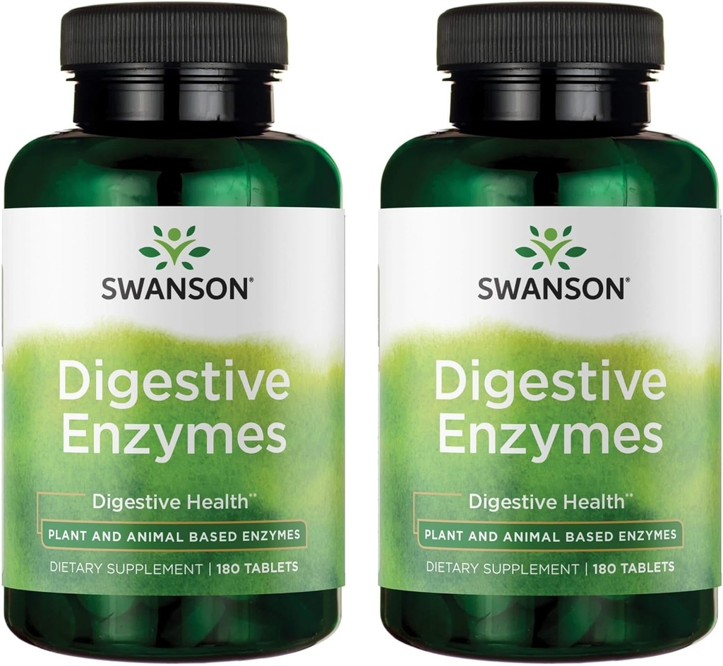 Swanson Digestieve Enzymen 180 Tabs (2 Pack)